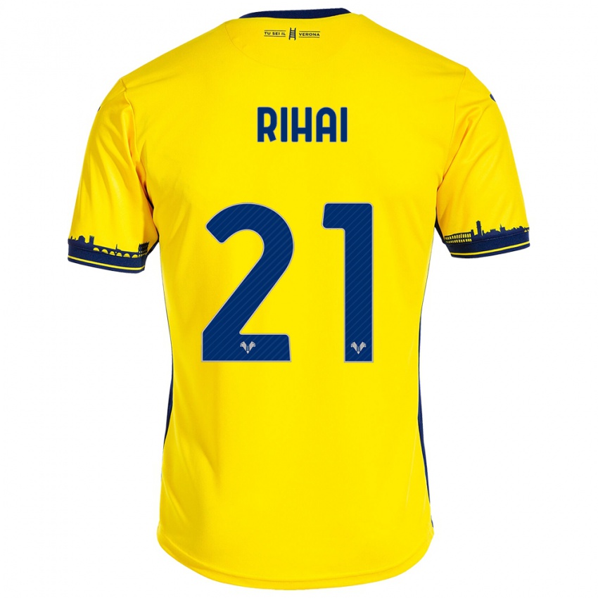 Niño Camiseta Aiman Rihai #21 Amarillo 2ª Equipación 2023/24 La Camisa México