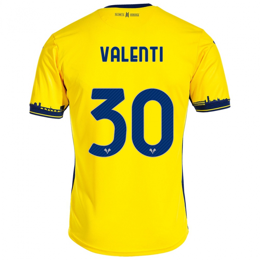 Niño Camiseta Francesco Valenti #30 Amarillo 2ª Equipación 2023/24 La Camisa México