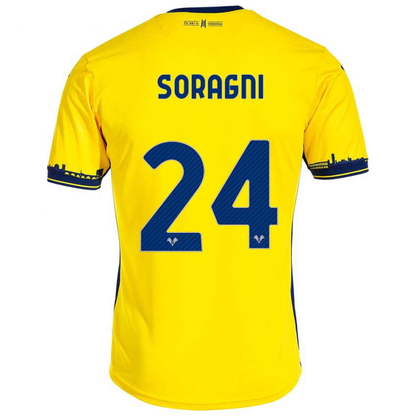 Niño Camiseta Alberto Soragni #24 Amarillo 2ª Equipación 2023/24 La Camisa México