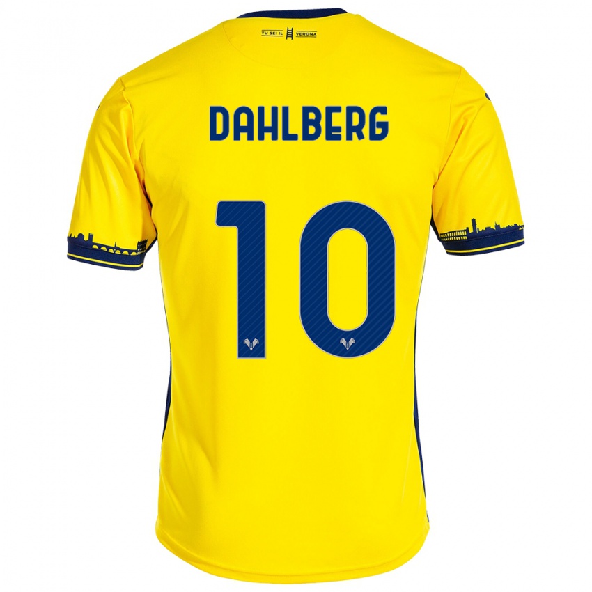 Niño Camiseta Jonna Dahlberg #10 Amarillo 2ª Equipación 2023/24 La Camisa México