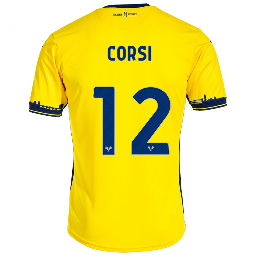 Niño Camiseta Sara Corsi #12 Amarillo 2ª Equipación 2023/24 La Camisa México