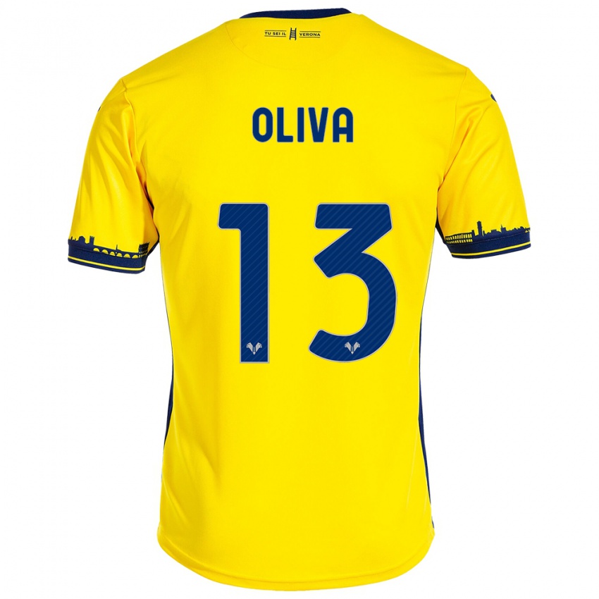 Niño Camiseta Eleonora Oliva #13 Amarillo 2ª Equipación 2023/24 La Camisa México