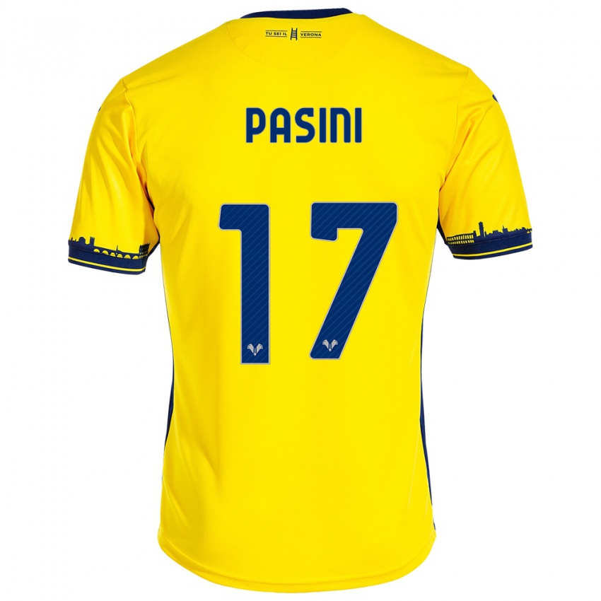 Niño Camiseta Veronica Pasini #17 Amarillo 2ª Equipación 2023/24 La Camisa México