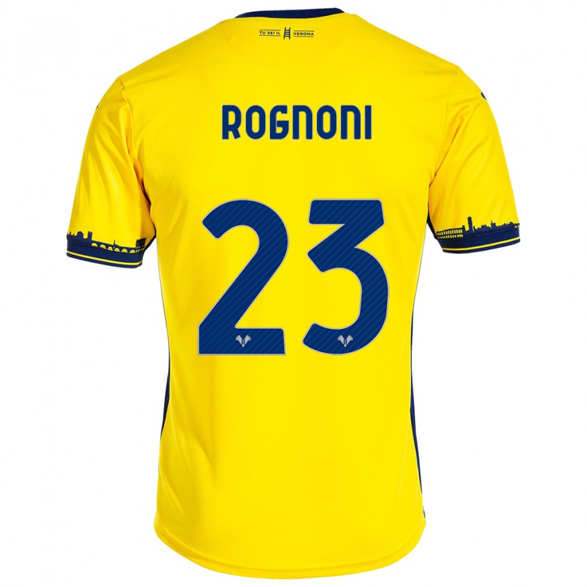 Niño Camiseta Alessia Rognoni #23 Amarillo 2ª Equipación 2023/24 La Camisa México