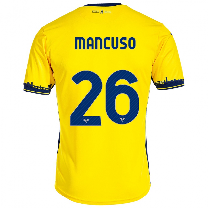 Niño Camiseta Giulia Mancuso #26 Amarillo 2ª Equipación 2023/24 La Camisa México