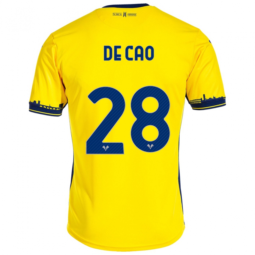 Niño Camiseta Elena De Cao #28 Amarillo 2ª Equipación 2023/24 La Camisa México