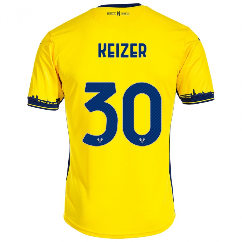 Niño Camiseta Fanny Keizer #30 Amarillo 2ª Equipación 2023/24 La Camisa México