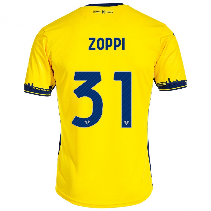 Niño Camiseta Sofia Zoppi #31 Amarillo 2ª Equipación 2023/24 La Camisa México