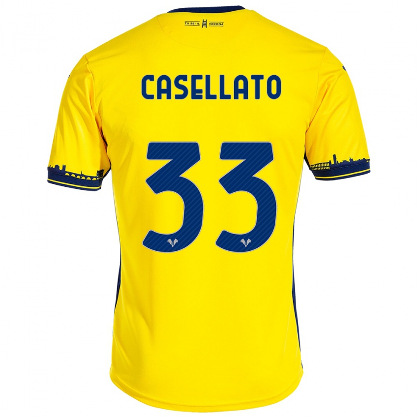 Niño Camiseta Elisa Casellato #33 Amarillo 2ª Equipación 2023/24 La Camisa México