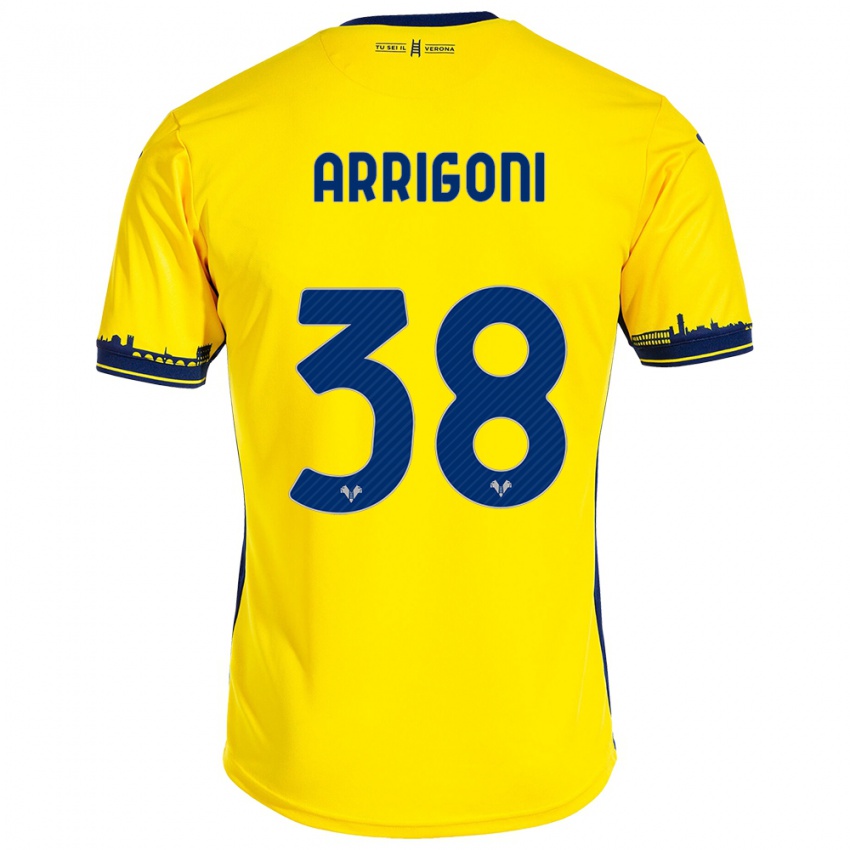 Niño Camiseta Arrigoni #38 Amarillo 2ª Equipación 2023/24 La Camisa México