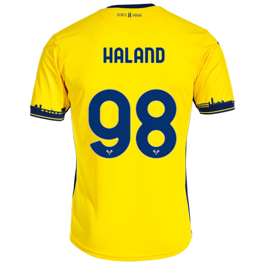 Niño Camiseta Benedicte Iversen Håland #98 Amarillo 2ª Equipación 2023/24 La Camisa México