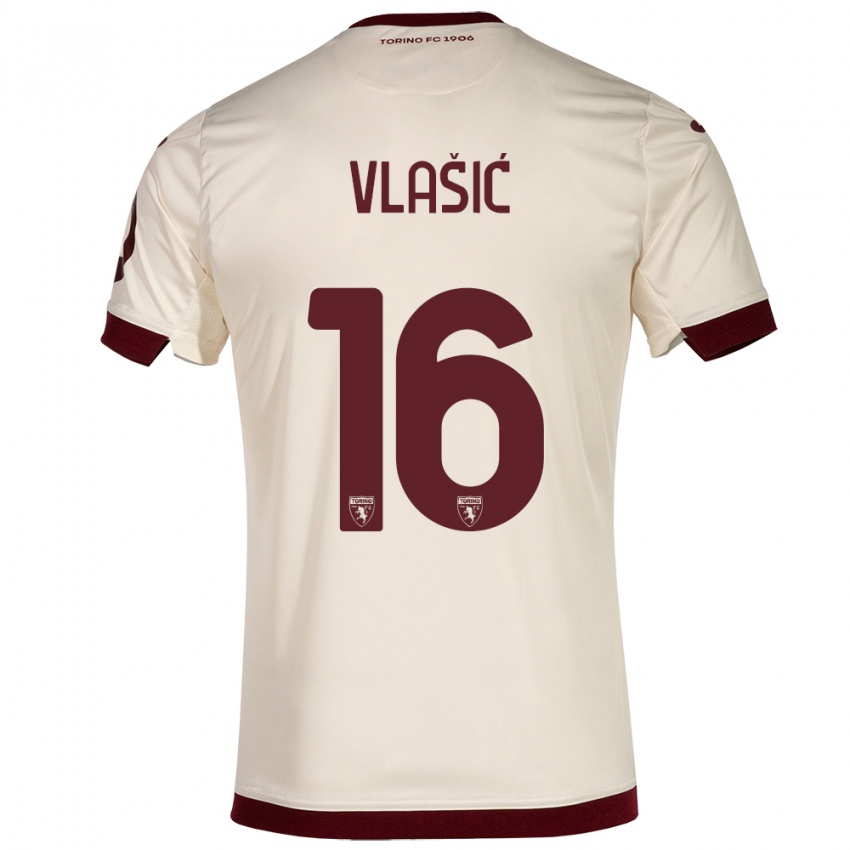 Niño Camiseta Nikola Vlašić #16 Champán 2ª Equipación 2023/24 La Camisa México