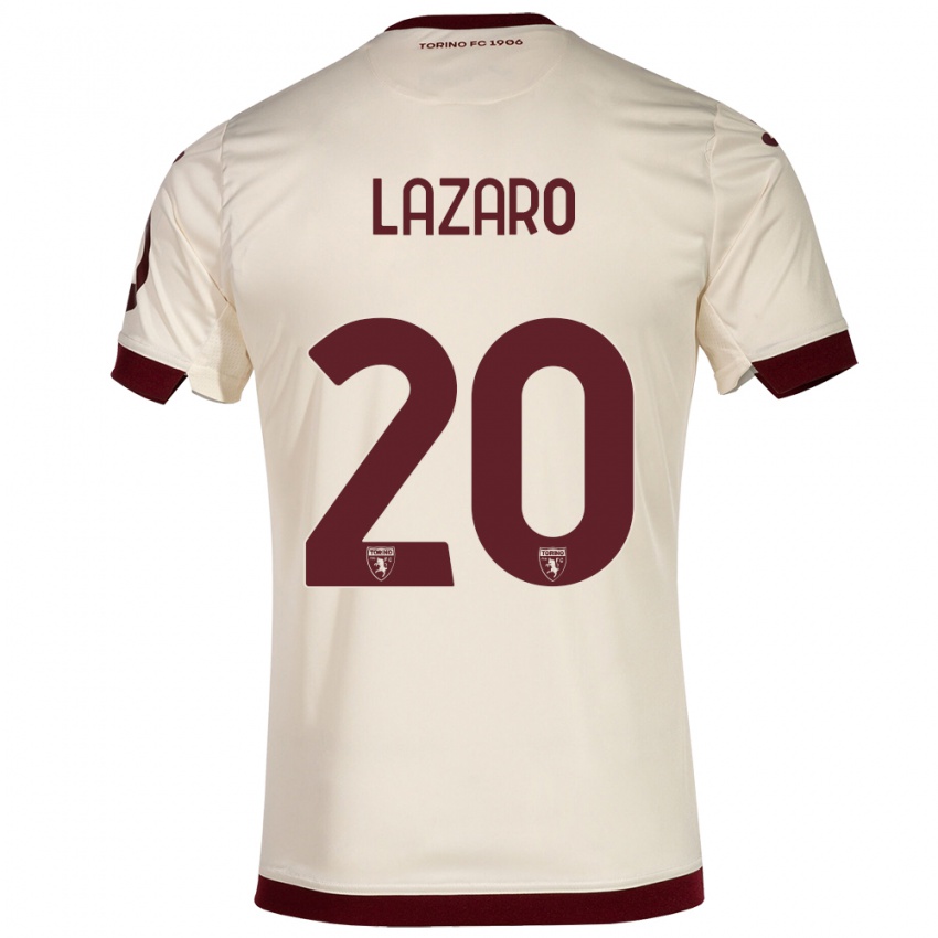 Niño Camiseta Valentino Lazaro #20 Champán 2ª Equipación 2023/24 La Camisa México