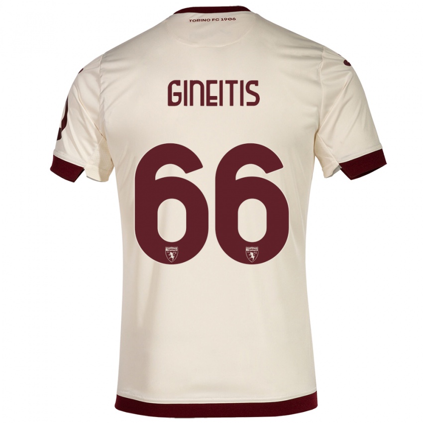 Niño Camiseta Gvidas Gineitis #66 Champán 2ª Equipación 2023/24 La Camisa México