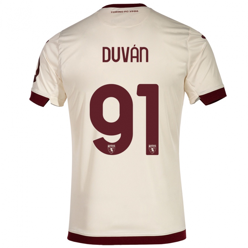 Niño Camiseta Duván Zapata #91 Champán 2ª Equipación 2023/24 La Camisa México