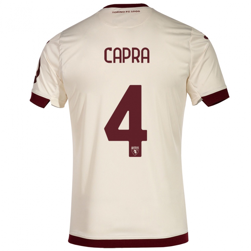 Niño Camiseta Valentina Capra #4 Champán 2ª Equipación 2023/24 La Camisa México