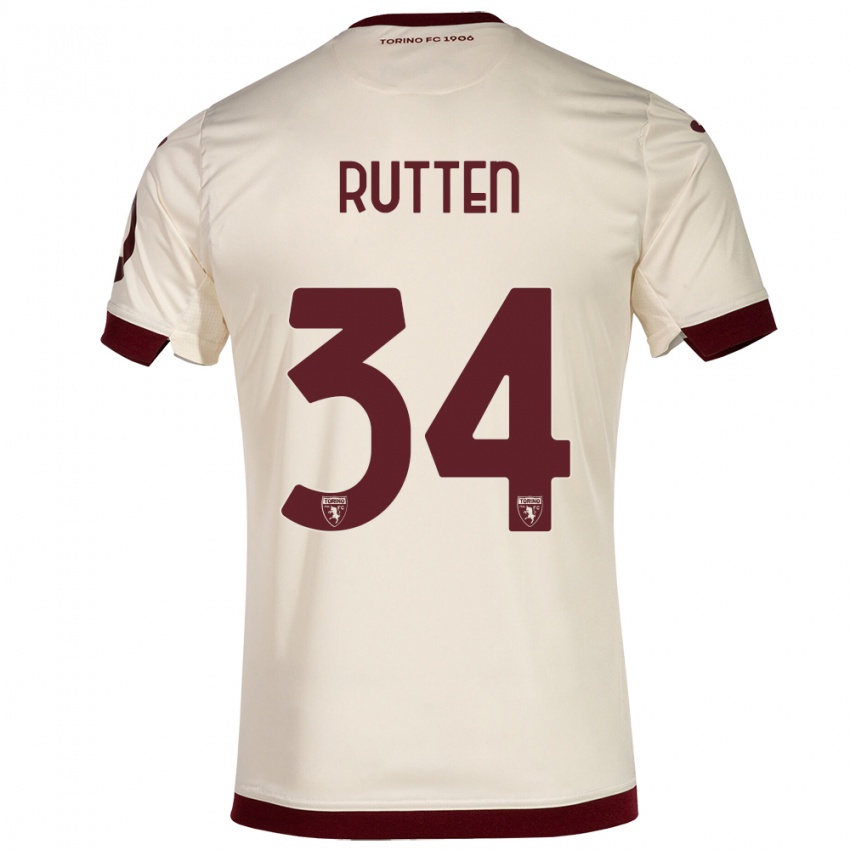 Niño Camiseta Jill Rutten #34 Champán 2ª Equipación 2023/24 La Camisa México