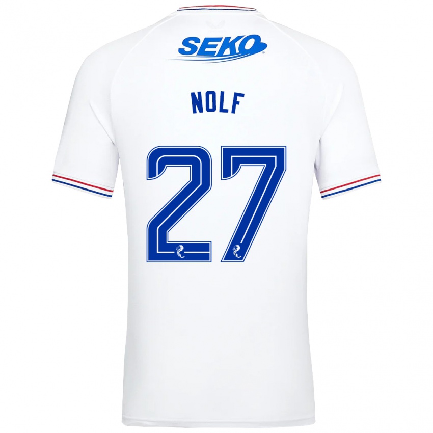 Niño Camiseta Madeline Nolf #27 Blanco 2ª Equipación 2023/24 La Camisa México