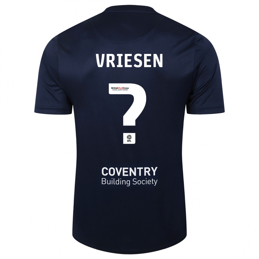 Niño Camiseta Fabian Vriesen #0 Rojo Azul Marino 2ª Equipación 2023/24 La Camisa México