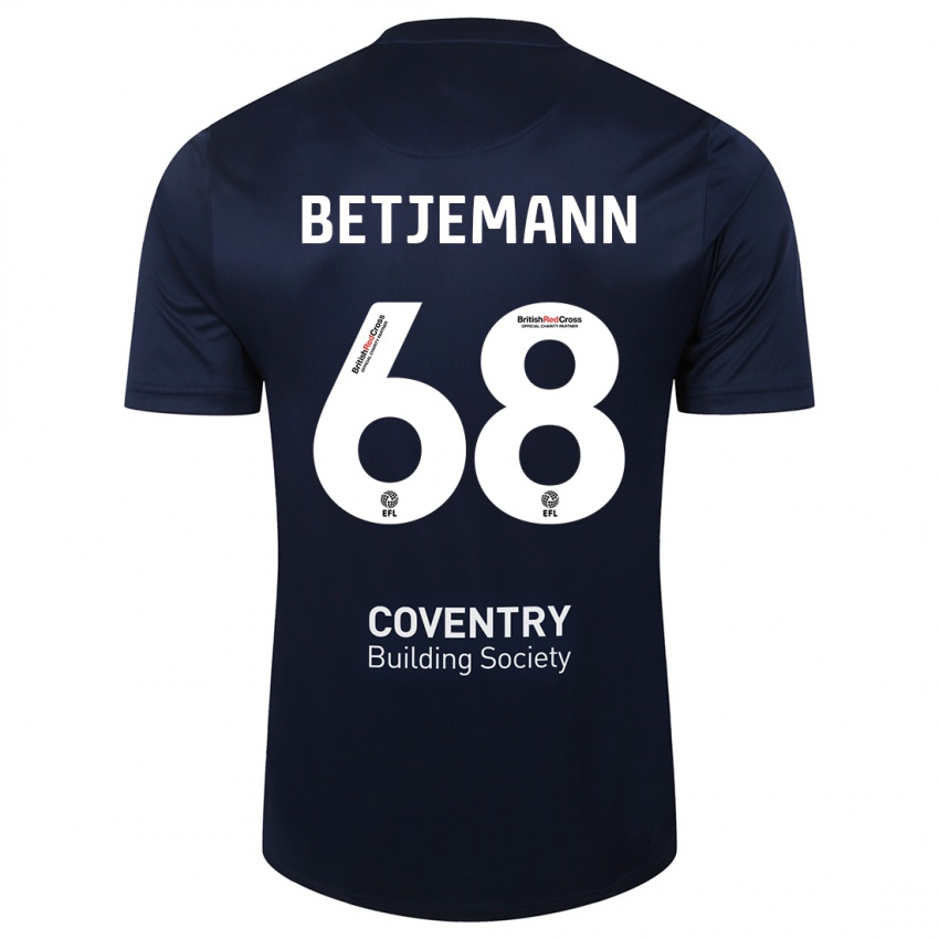 Niño Camiseta Elliot Betjemann #68 Rojo Azul Marino 2ª Equipación 2023/24 La Camisa México