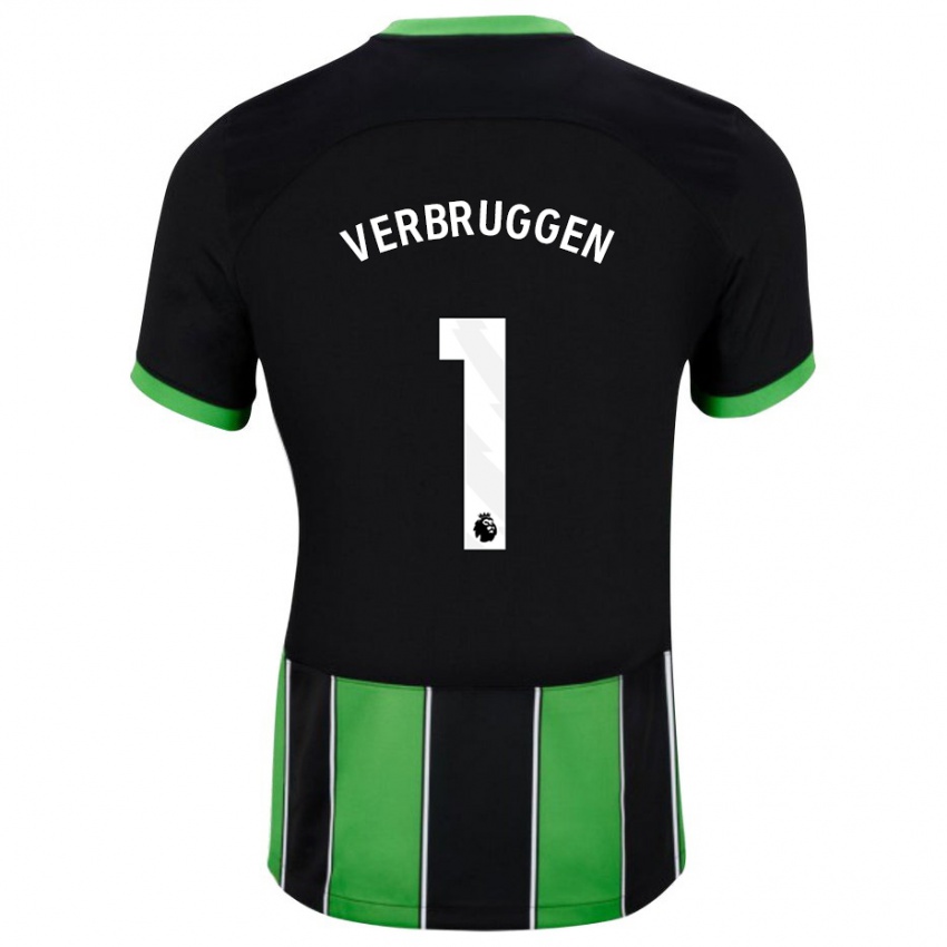 Niño Camiseta Bart Verbruggen #1 Verde Negro 2ª Equipación 2023/24 La Camisa México