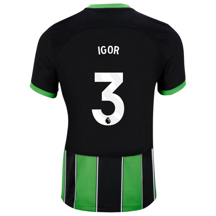 Niño Camiseta Igor #3 Verde Negro 2ª Equipación 2023/24 La Camisa México