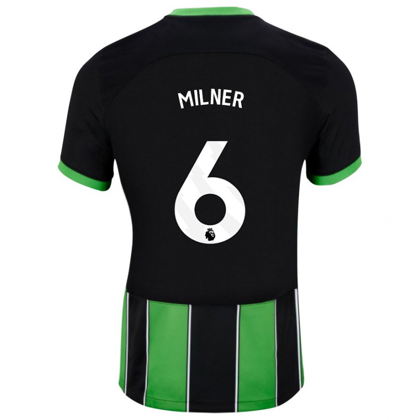 Niño Camiseta James Milner #6 Verde Negro 2ª Equipación 2023/24 La Camisa México