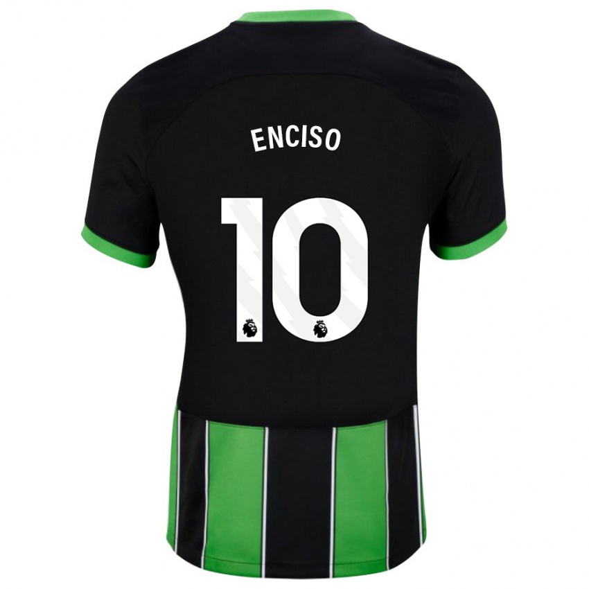 Niño Camiseta Julio Enciso #10 Verde Negro 2ª Equipación 2023/24 La Camisa México