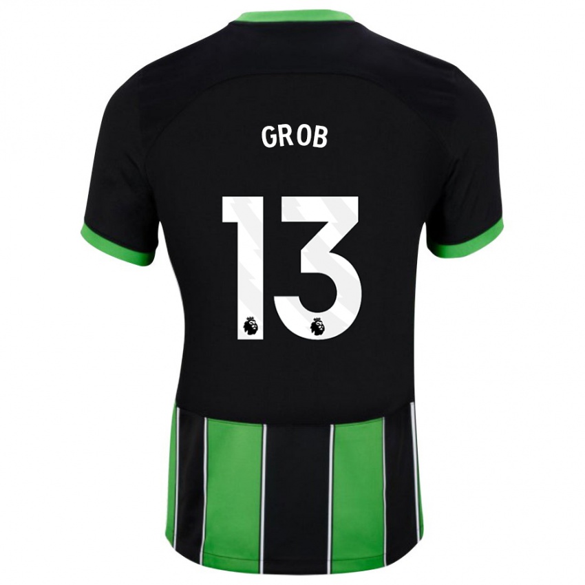 Niño Camiseta Pascal Groß #13 Verde Negro 2ª Equipación 2023/24 La Camisa México