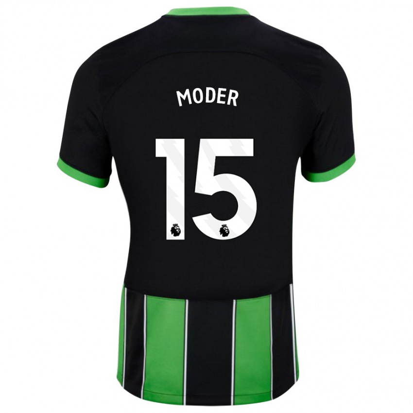 Niño Camiseta Jakub Moder #15 Verde Negro 2ª Equipación 2023/24 La Camisa México