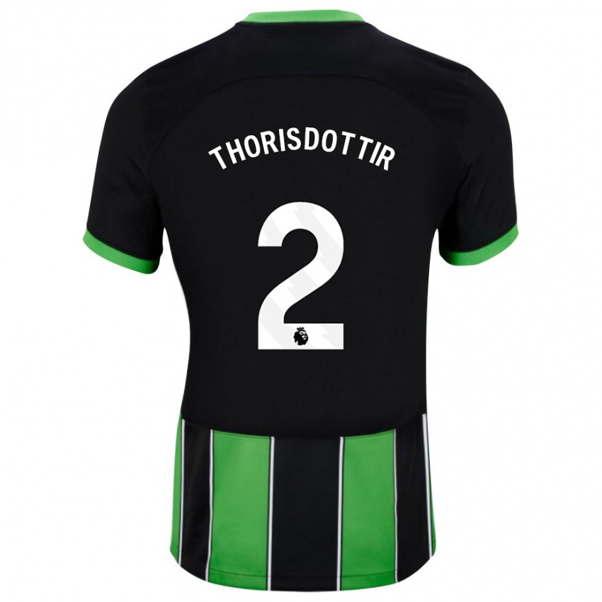 Niño Camiseta Maria Thorisdottir #2 Verde Negro 2ª Equipación 2023/24 La Camisa México