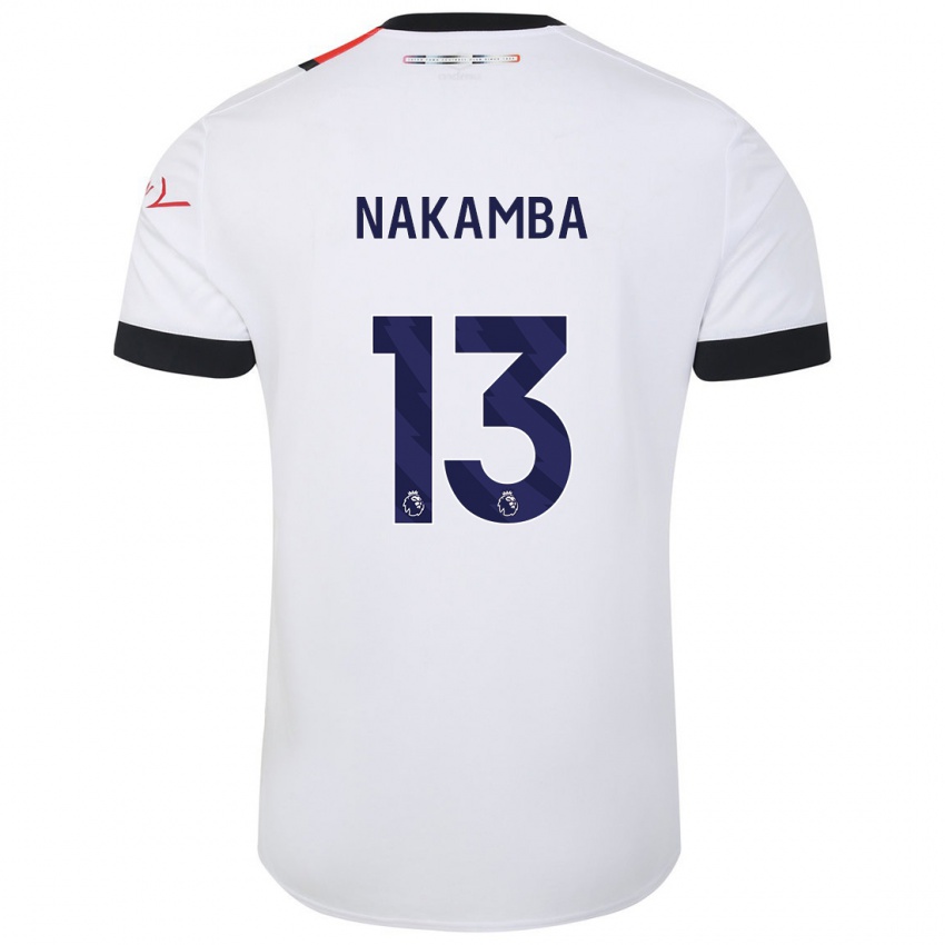 Niño Camiseta Marvelous Nakamba #13 Blanco 2ª Equipación 2023/24 La Camisa México