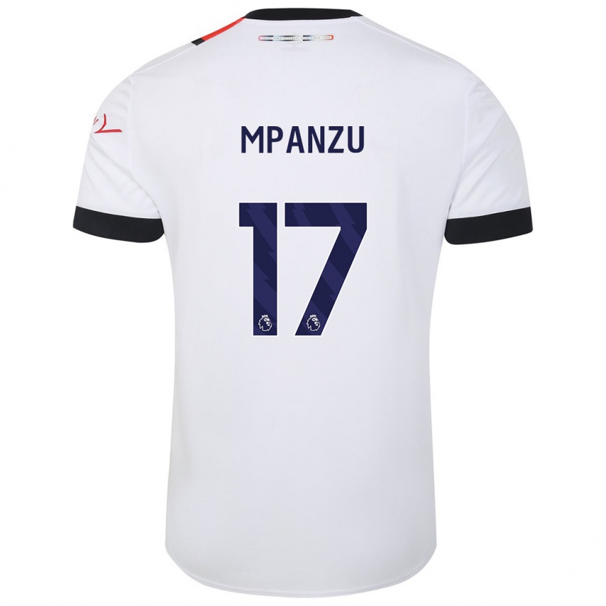 Niño Camiseta Pelly Ruddock Mpanzu #17 Blanco 2ª Equipación 2023/24 La Camisa México