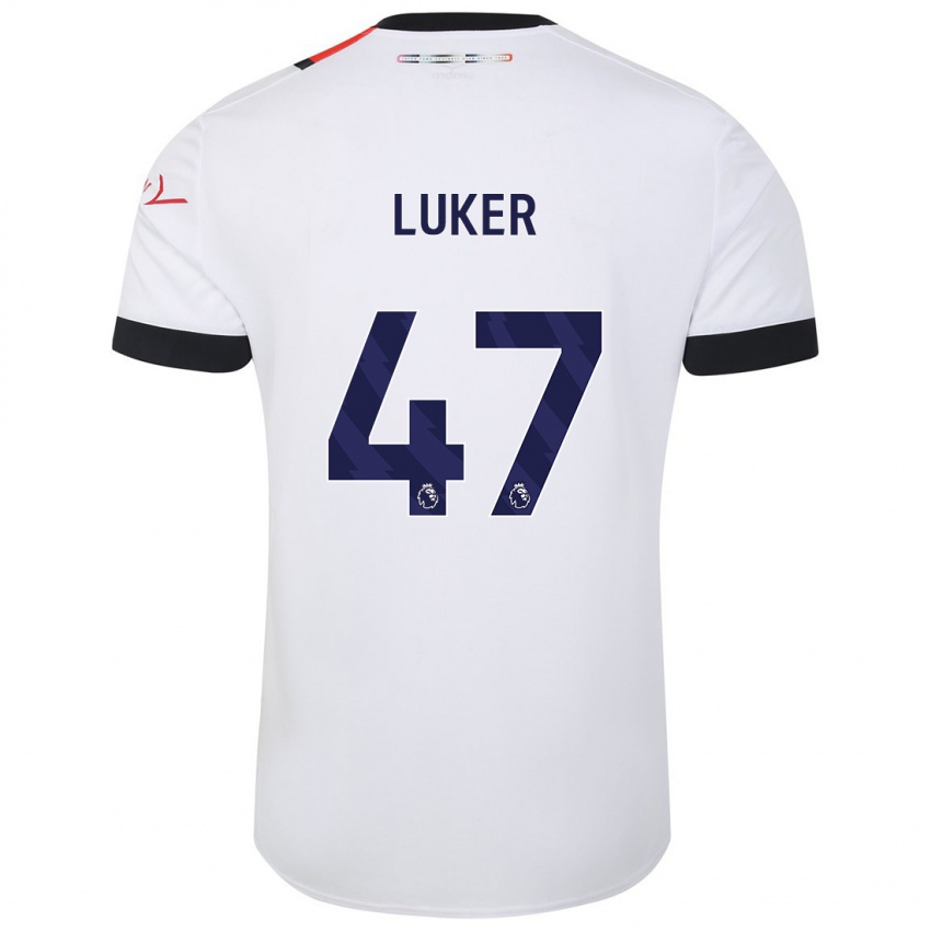 Niño Camiseta Jayden Luker #47 Blanco 2ª Equipación 2023/24 La Camisa México