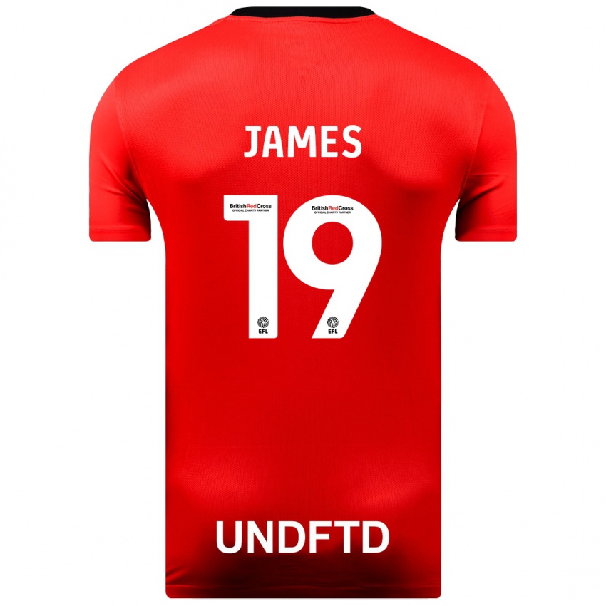 Niño Camiseta Jordan James #19 Rojo 2ª Equipación 2023/24 La Camisa México