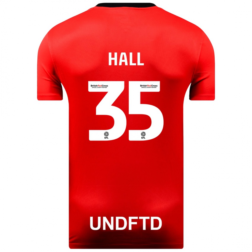 Niño Camiseta George Hall #35 Rojo 2ª Equipación 2023/24 La Camisa México