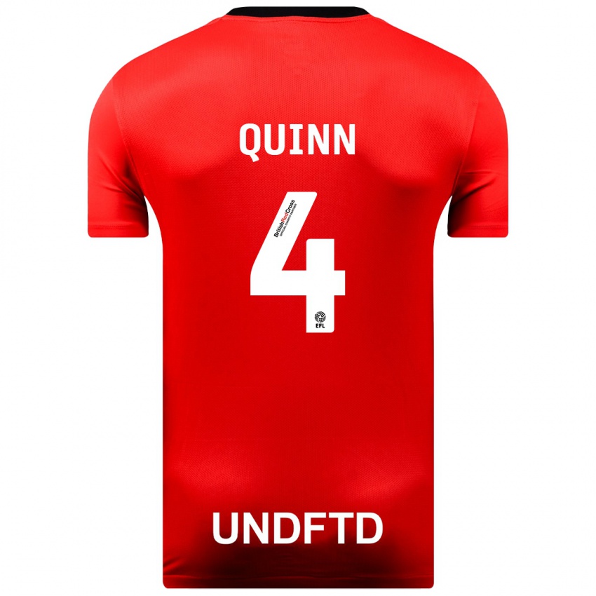 Niño Camiseta Louise Catherine Quinn #4 Rojo 2ª Equipación 2023/24 La Camisa México