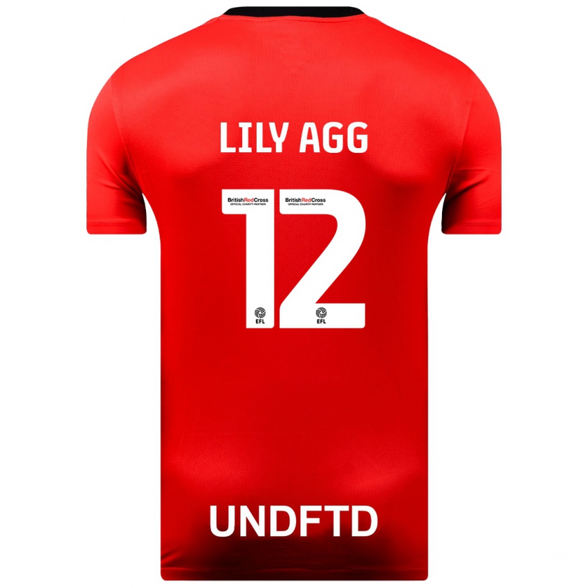 Niño Camiseta Lily Agg #12 Rojo 2ª Equipación 2023/24 La Camisa México