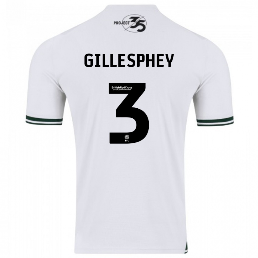 Niño Camiseta Macaulay Gillesphey #3 Blanco 2ª Equipación 2023/24 La Camisa México