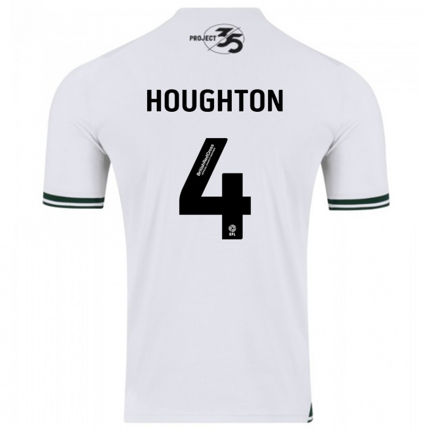 Niño Camiseta Jordan Houghton #4 Blanco 2ª Equipación 2023/24 La Camisa México