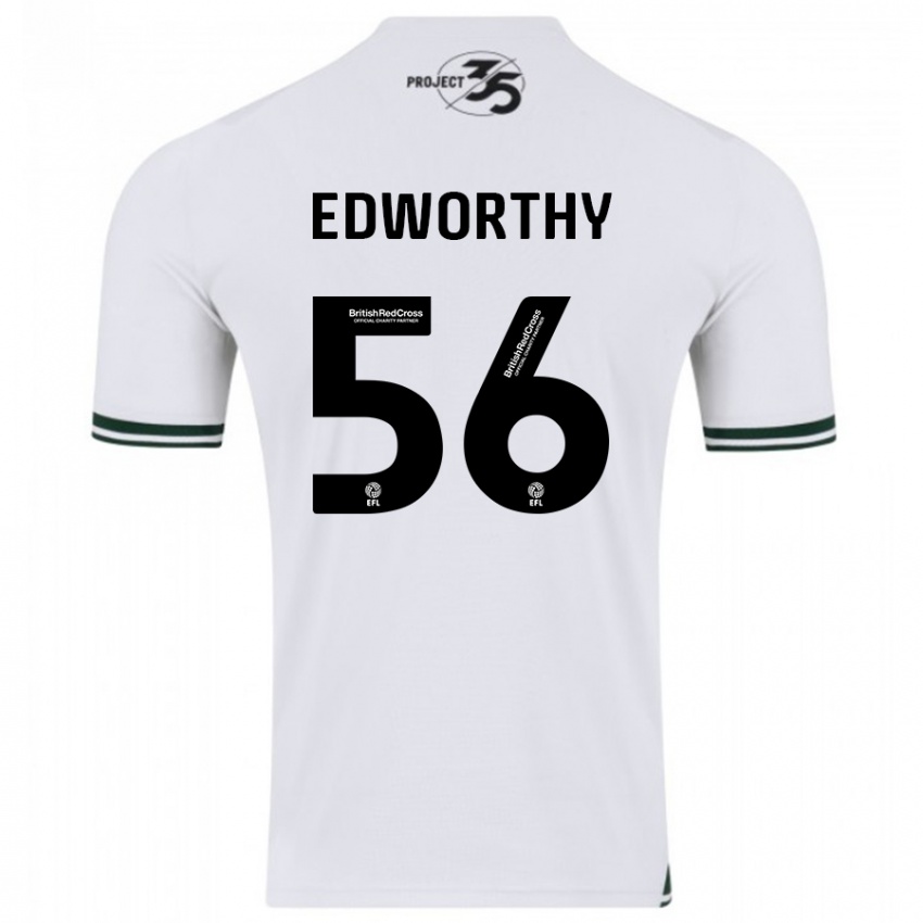 Niño Camiseta Kieran Edworthy #56 Blanco 2ª Equipación 2023/24 La Camisa México