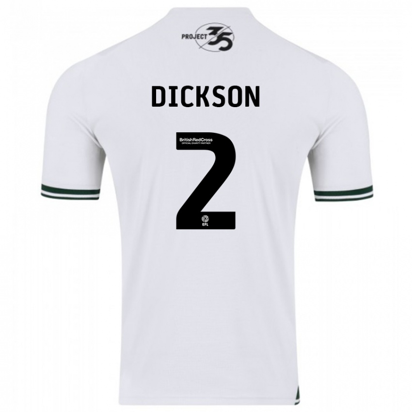 Niño Camiseta Katie Dickson #2 Blanco 2ª Equipación 2023/24 La Camisa México