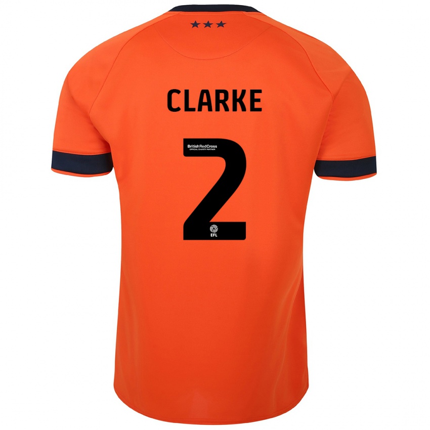 Niño Camiseta Harry Clarke #2 Naranja 2ª Equipación 2023/24 La Camisa México