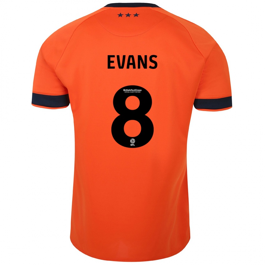 Niño Camiseta Lee Evans #8 Naranja 2ª Equipación 2023/24 La Camisa México