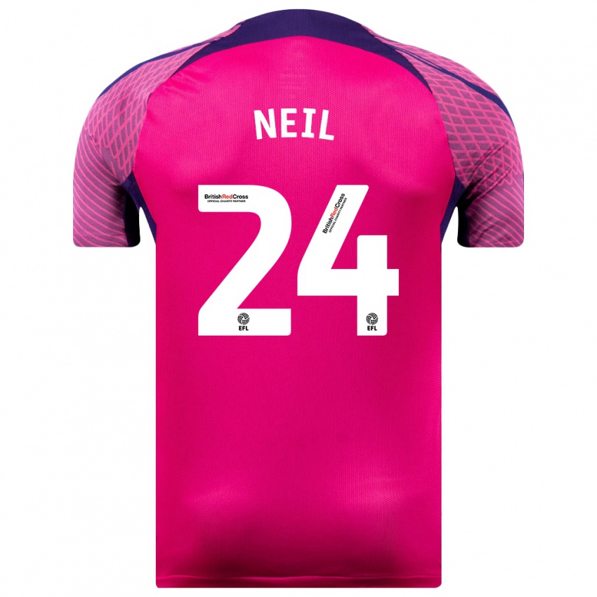 Niño Camiseta Dan Neil #24 Morado 2ª Equipación 2023/24 La Camisa México