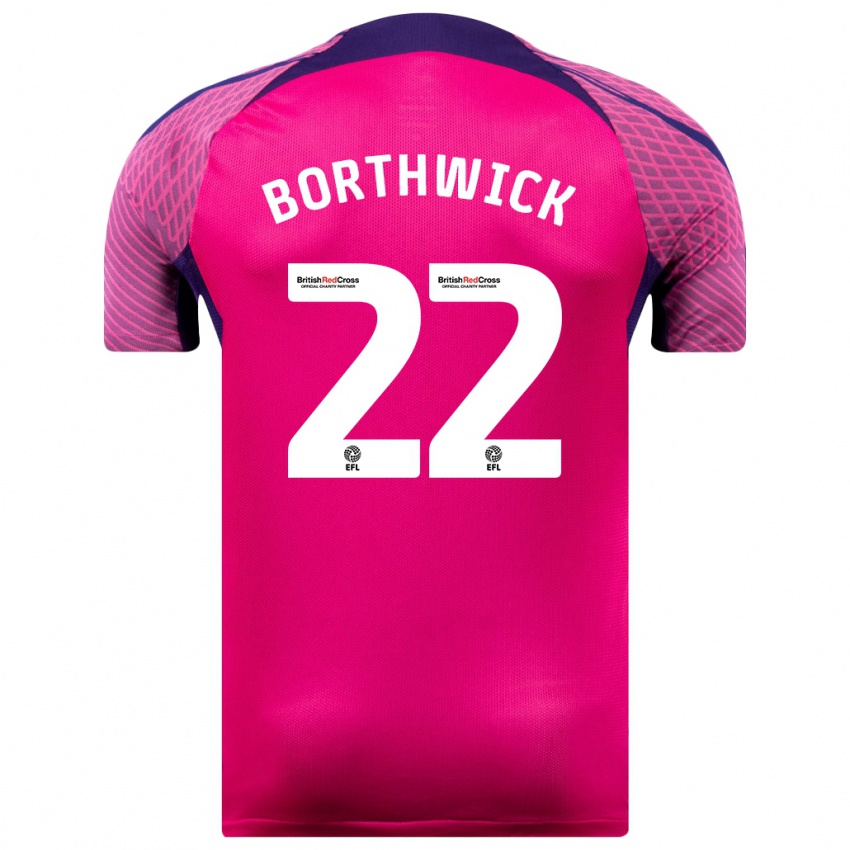 Niño Camiseta Megan Borthwick #22 Morado 2ª Equipación 2023/24 La Camisa México