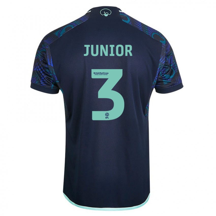 Niño Camiseta Junior Firpo #3 Azul 2ª Equipación 2023/24 La Camisa México