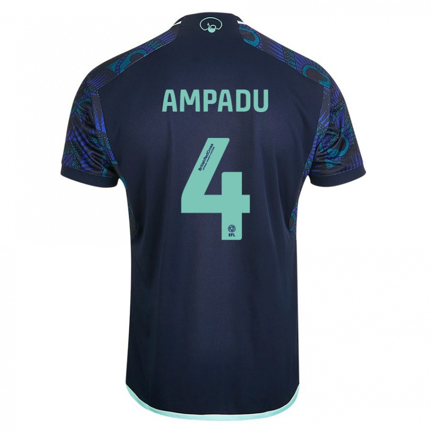 Niño Camiseta Ethan Ampadu #4 Azul 2ª Equipación 2023/24 La Camisa México