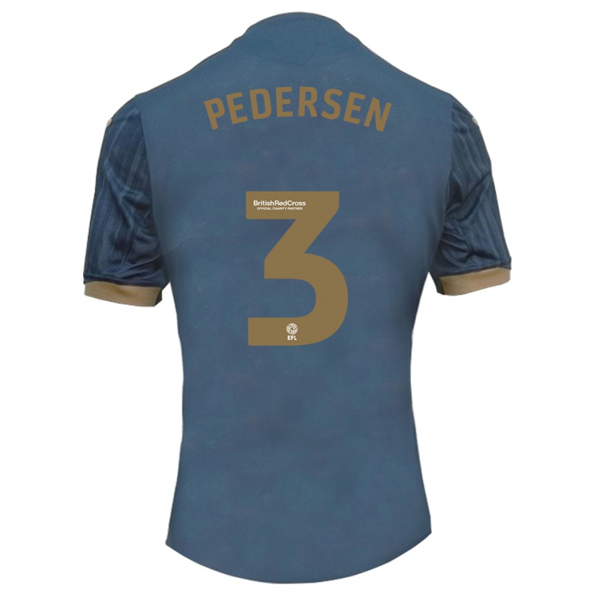 Niño Camiseta Kristian Pedersen #3 Verde Azulado Oscuro 2ª Equipación 2023/24 La Camisa México