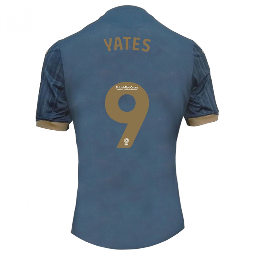 Niño Camiseta Jerry Yates #9 Verde Azulado Oscuro 2ª Equipación 2023/24 La Camisa México